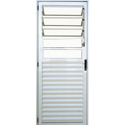 Porta Basculante 2,10 x 0,80 Lado Direito Alumínio Branca - 1