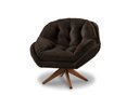 Ver imagem 3 de Poltrona Decorativa Pillow Top com Base Giratória Veludo Califórnia Marrom Café