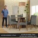 Ver imagem 4 de Conjunto Sala de Jantar Mesa Tampo de Madeira 6 Cadeiras Rustic/crema/silver Cheryl Madesa