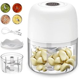 Mini Processador de Alimentos 3 Lâminas Elétrico Bivolt Usb - Branco Q-2157 - 3