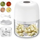 Ver imagem 3 de Mini Processador de Alimentos 3 Lâminas Elétrico Bivolt Usb - Branco Q-2157