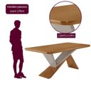 Ver imagem 4 de Mesa para Sala de Jantar MDF Tampo Laminado 180cm Canto Copo Texas Marrom