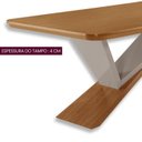 Ver imagem 5 de Mesa para Sala de Jantar MDF Tampo Laminado 180cm Canto Copo Texas Marrom