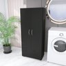 Armário Para Lavanderia Multiuso 2 Portas Alto Dispensa ClickForte Armário Lavanderia Preto - 12