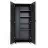 Armário Para Lavanderia Multiuso 2 Portas Alto Dispensa ClickForte Armário Lavanderia Preto - 9