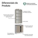 Ver imagem 4 de Kit Balcão + Cristaleira 70 cm Branco/Crema Vik Madesa 02
