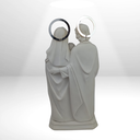 Ver imagem 7 de Sagrada Familia em Resina Premium Toda Branca, com Aureola 30 Cm