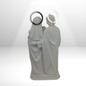Sagrada Familia em Resina Premium Toda Branca, com Aureola 30 Cm - 7