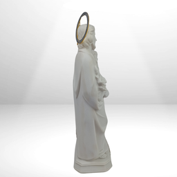 Sagrada Familia em Resina Premium Toda Branca, com Aureola 30 Cm - 6