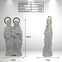 Ver mais imagens de Sagrada Familia em Resina Premium Toda Branca, com Aureola 30 Cm