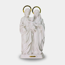 Ver imagem 2 de Sagrada Familia em Resina Premium Toda Branca, com Aureola 30 Cm