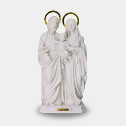 Sagrada Familia em Resina Premium Toda Branca, com Aureola 30 Cm - 2