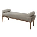 Ver imagem 1 de Recamier Banco Berlim Luxo Madeira Maciça Castellar Móbile Linho Cinza