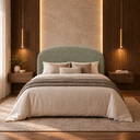 Ver imagem 1 de Cabeceira Queen 158cm Curva Estofada Bouclé Cama Box Fly:Olivia
