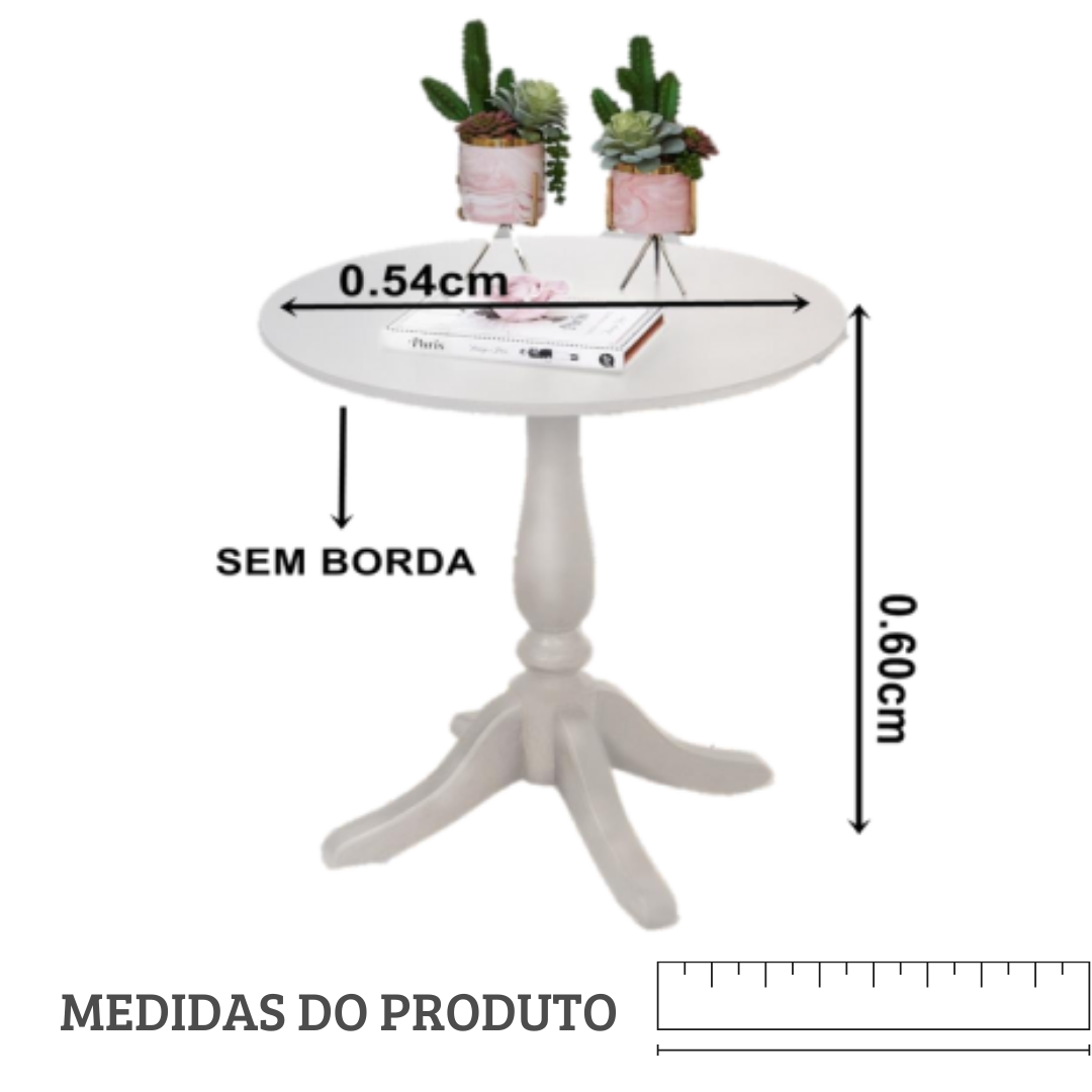 MESA DE CANTO CLASSICA IMPERIAL MADEIRA SEM BORDA - BRANCO - 5