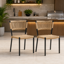 Ver imagem 1 de Kit 2 Cadeiras Jardim Corda Náutica Alumínio Luxo Varanda:Areia Área Externa Gourmet