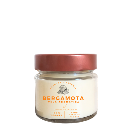 Vela Aromática Perfumada de Bergamota - 140g