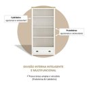 Ver imagem 7 de Conjunto Infantil Guarda-Roupa 2 Portas e Cômoda 8 Gavetas 100% Madeira Maciça - Topázio Finestra Branco