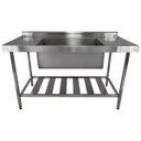 Ver imagem 2 de Pia Aço Inox Industrial 140x70x90 cm Cuba Grande Cubão Centralizada Nortinox