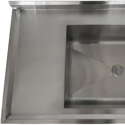 Pia Aço Inox Industrial 140x70x90 Cm Cuba Grande Cubão Centralizada Nortinox - 6 Pia Aço Inox Industrial 140x70x90 Cm Cuba Grande Cubão Centralizada Nortinox - 6