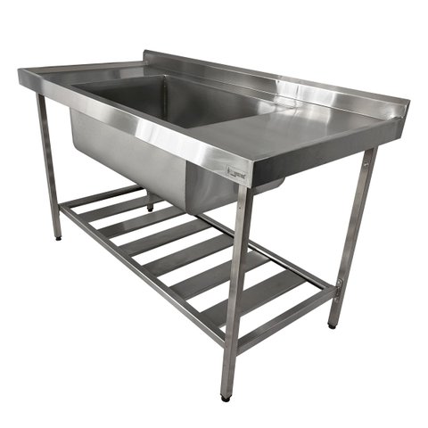 Pia Aço Inox Industrial 140x70x90 Cm Cuba Grande Cubão Centralizada Nortinox