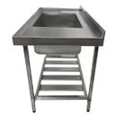 Ver imagem 3 de Pia Aço Inox Industrial 140x70x90 cm Cuba Grande Cubão Centralizada Nortinox