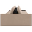 Ver imagem 6 de Sofá Ilha Modular para Sala 392cm com Puff Dublin K01 Veludo Bege e Sintético Preto - Lyam Decor