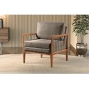 Ver imagem 2 de Poltrona Gael Luxo Madeira Maciça Castellar Móbile Linho Cappuccino