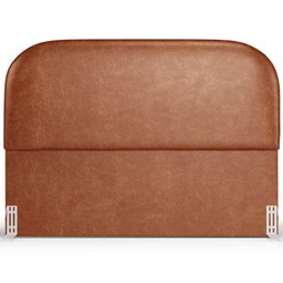 Cabeceira Cama Box Casal 140cm Lanna com Puff Recamier Doha W01 Couríssimo Camel - Lyam Decor - 3