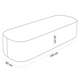 Cabeceira Cama Box Casal 140cm Lanna com Puff Recamier Doha W01 Couríssimo Camel - Lyam Decor - 8