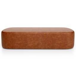 Cabeceira Cama Box Casal 140cm Lanna com Puff Recamier Doha W01 Couríssimo Camel - Lyam Decor - 4