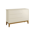 Ver imagem 4 de Quarto de Bebê Berço + Cômoda Sapateira + Guarda Roupa 3 Portas Areia Classic Madeira