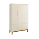 Ver imagem 5 de Quarto de Bebê Berço + Cômoda Sapateira + Guarda Roupa 3 Portas Areia Classic Madeira