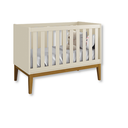 Ver imagem 2 de Quarto de Bebê Berço + Cômoda Sapateira + Guarda Roupa 3 Portas Areia Classic Madeira