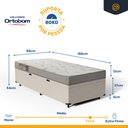 Ver imagem 3 de Cama Box Baú com Colchão de Espuma Ortobom Light Liso Solteiro 88cm