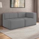 Ver imagem 2 de Sofá Modulado 2 Lugares 154cm Espuma D33 Multimóveis Cr45352 Cinza