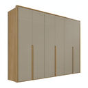 Ver imagem 3 de Guarda-Roupa Casal 6 Portas 6 Gavetas 100% MDF Lizz Bege/Hannover/Fendi