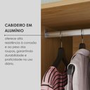 Ver imagem 6 de Guarda-Roupa Casal 6 Portas 6 Gavetas 100% MDF Lizz Bege/Hannover/Fendi