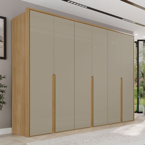 Guarda-roupa Casal 6 Portas 6 Gavetas 100% Mdf Lizz