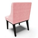 Ver imagem 7 de Kit 10 Cadeiras Estofadas para Sala de Jantar Base Fixa de Madeira Preto Lia Suede Rosa bebê - Ibiza