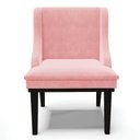 Ver mais imagens de Kit 10 Cadeiras Estofadas para Sala de Jantar Base Fixa de Madeira Preto Lia Suede Rosa bebê - Ibiza