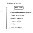Ver imagem 3 de Kit 3 Ganchos Caibro 60cm P/ Pendurar Plantas e Gaiolas