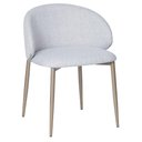 Ver imagem 5 de Cadeira P/ Mesa Jantar Estofada Courino ou Linho 2 unidades Cor:cinza com Champagne