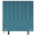 Ver imagem 2 de Cabeceira Estofada Cama Solteiro 90 Cm Luna Suede e Frame Cor:azul Turquesa