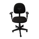 Ver imagem 1 de Cadeira Executiva Giratoria com Braço de Regulagem de Altura e Pistão a Gás com Base de Ferro Tecido