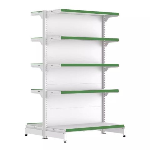 Gondola Centro 170 Fit Inicial Branco 10 Bandeja Pe Verde