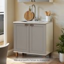 Ver imagem 1 de Balcão de 80 Cm 2 Portas 100% Mdf 1529 Linha Iluminata Genialflex