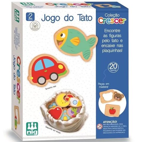 Jogo Educatico Madeira Crescer Jogo do Tato NIG Brinquedos