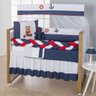 Kit de Berço Trança Urso Marinheiro 10pçs Enxoval Bebê Azul Marinho - 1