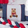 Kit de Berço Trança Urso Marinheiro 10pçs Enxoval Bebê Azul Marinho - 3